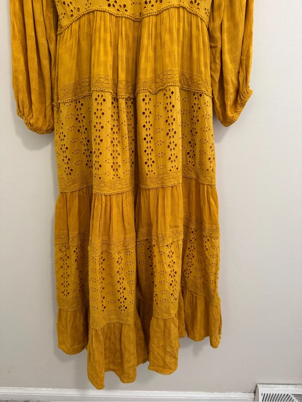 Free People Tiered Marigold Maxi Dress - Picture 4 of 8